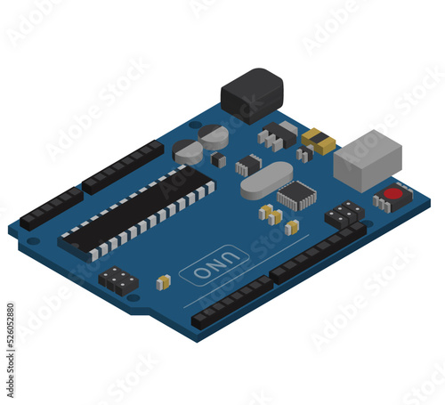 3d vector design of Arduino uno board
