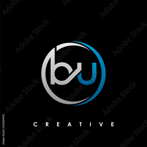 BU Letter Initial Logo Design Template Vector Illustration