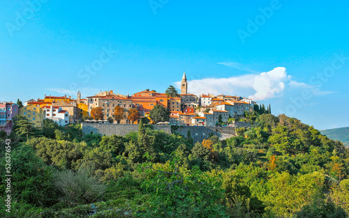 The small, medieval city of Labin in Croatia