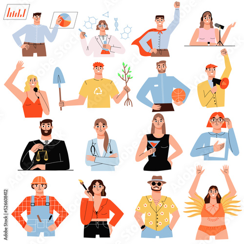 Mbti concept. Personality Types. Flat vector illustration