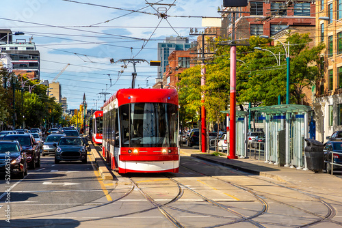 Modern tram in Toronto