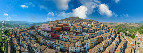 Vista aerea di Calitri, campania, italia