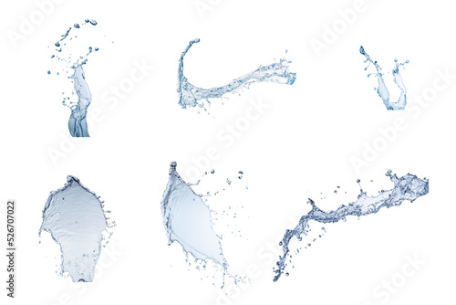 Water splash Collection set isolated transparent background.