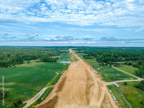 New Highway being built in rural wisconsin