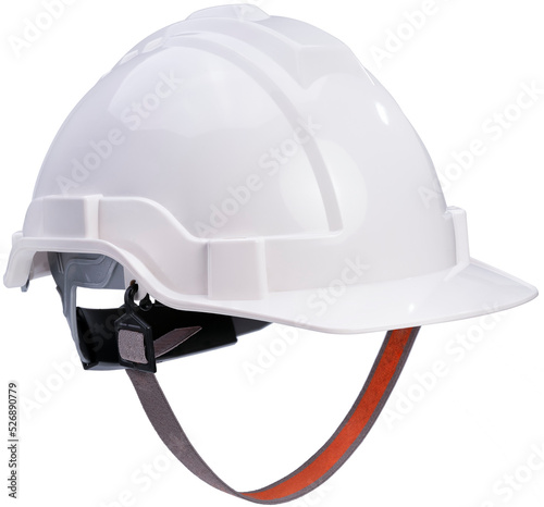 White safety helmet or hard cap isolated on white background, Construction hat on white background 