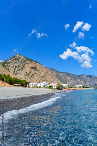 Agia Roumeli, Hafenort an der Südwestküste Kretas am Libyschen Meer