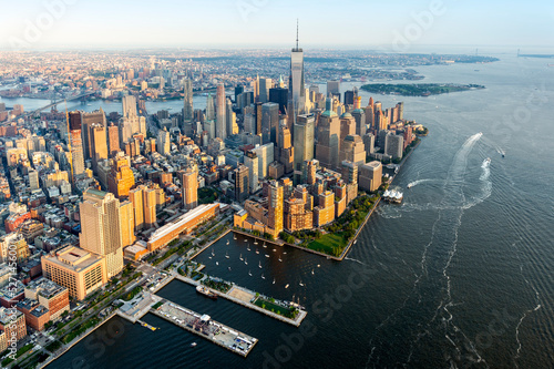 Aerial View of Manhatten Skyline..Manhatten,New York City,.North America,.USA