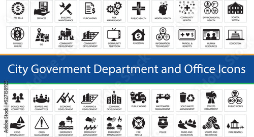 City Government Department and Office Services icons