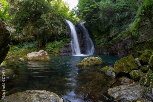 carpinone waterfall in molise italy with schioppo and carpino