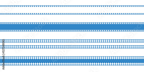 Set Schmale Bänder Oktoberfest Rautenmuster Blau