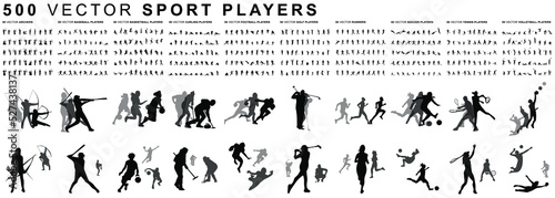500 Sport players - Vector