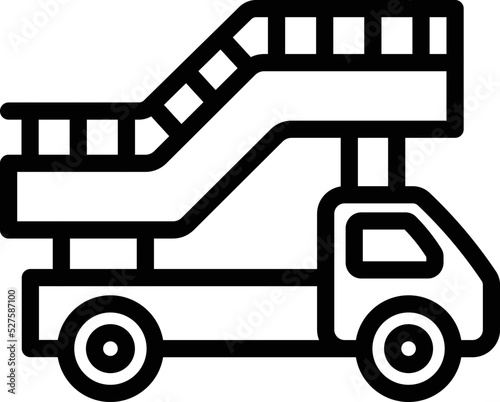 Ladder truck Vector Icon Design Illustration