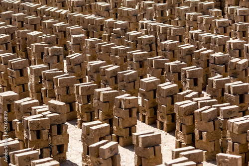 Brick factory near Bagram city and military bases in Afghanistan