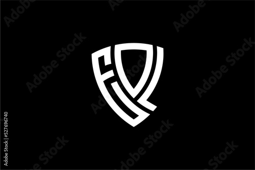 EOL creative letter shield logo design vector icon illustration