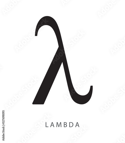 Lambda lowercase symbol 11th Greek letter