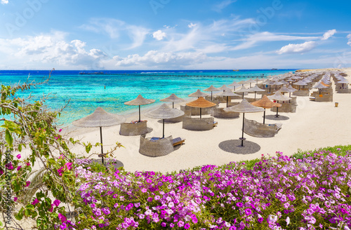 Landscape with three corners fayrouz beach in Marsa Alam, Egypt