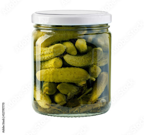 Pickled cucumbers isolated