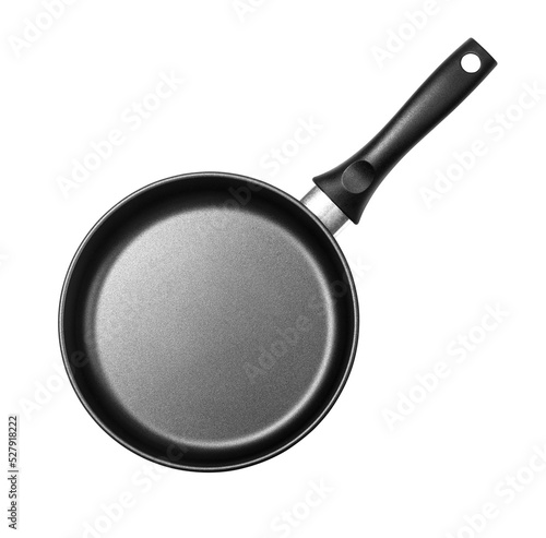 black frying pan isolated