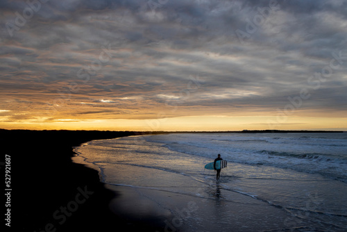 cloudy sunrise at the beach