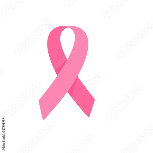 crossed pink ribbon symbol of world cancer day