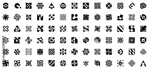 Abstract logos collection. geometric abstract logos. icon design