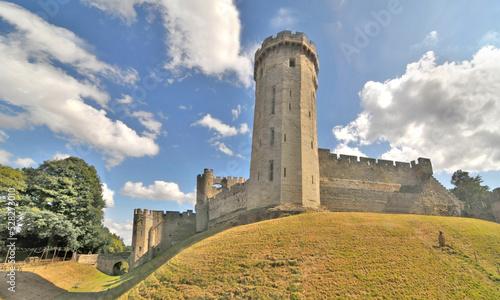 Warwick Castle on the River Avon, Central England