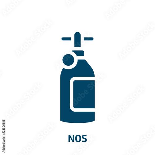 nos vector icon. nos, bad, dos filled icons from flat racing concept. Isolated black glyph icon, vector illustration symbol element for web design and mobile apps