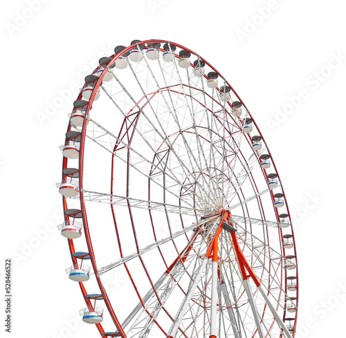 Beautiful large Ferris wheel isolated on white