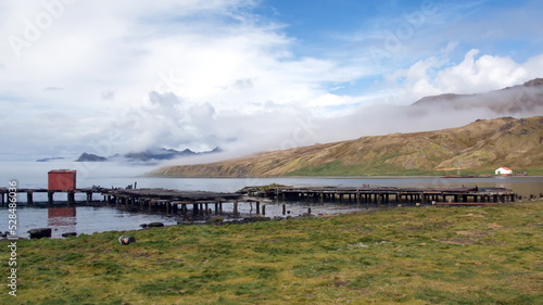 Historic pier at the old whaling station at Grytviken, South Georgia Islands