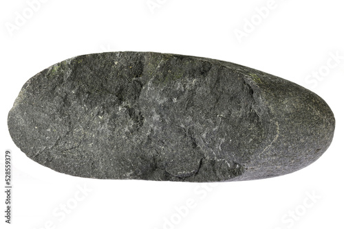 basalt from the Baltic Sea coast in Waabs, Germany isolated on white background