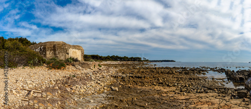 German artillery bunkers. Saint Margaret - one of The Lerins Islands ((Îles de Lérins)