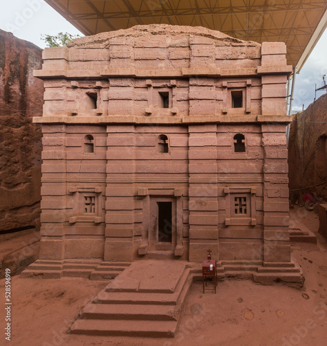 Bet Amanuel rock-hewn church in Lalibela, Ethiopia