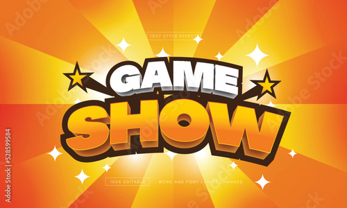 Game show Text style effect editable premium free download