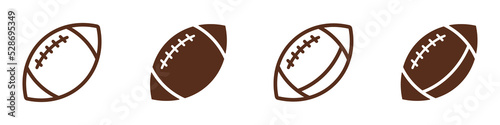 American football ball icon. Rugby ball icon, vector illustration