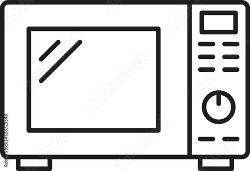 Household appliance electric microwave oven icon