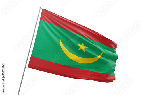 Transparent flag of mauritania