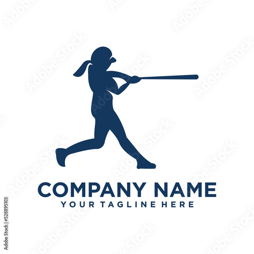 baseball logo vector design silhouette