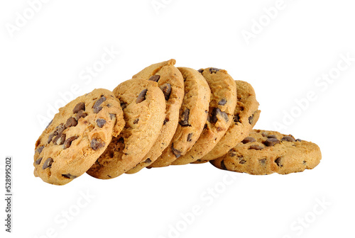 Chocolate chip cookie on transparent png