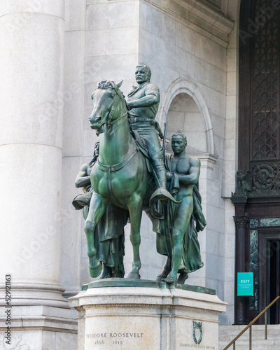 Theodore Roosevelt equestrian monument at the Museum of Natural History in New York City