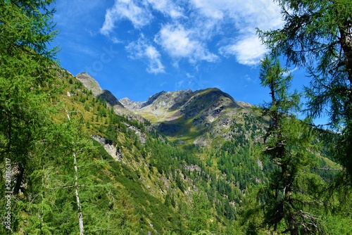 Mountains above Gradental valley in Schober group sub-range of Hohe Tauern in Central Eastern Alps, Carinthia, Austria