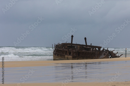Ship wreck on beach of Fraser Island