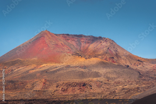 Landscape of El Cuervo Volcano in Lanzarote, Canary Islands, Spain
