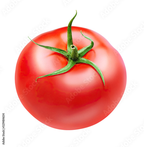 One fresh tomato cut out