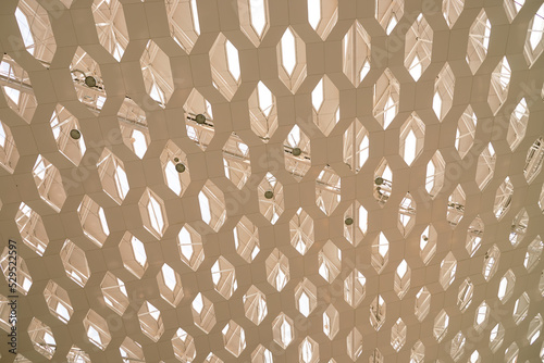 Ceiling in the airport at daytime.