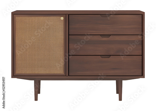Vintage wooden rami cabinet drawer. Transparent. png