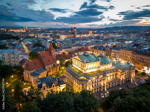 Panorama starego miasta Krakowa