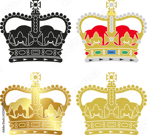 St Edward's Crown, british Royal symbol, United Kingdom, vector illustration