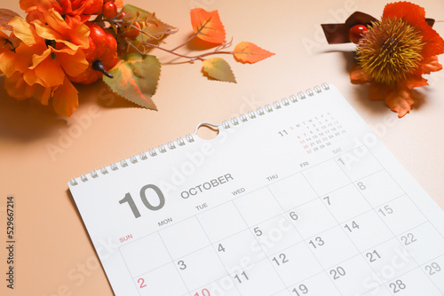 10月のカレンダー ハロウィンイメージ