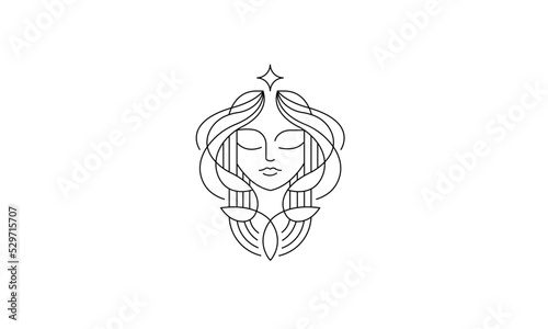  icon logo of luxury traditional queen 