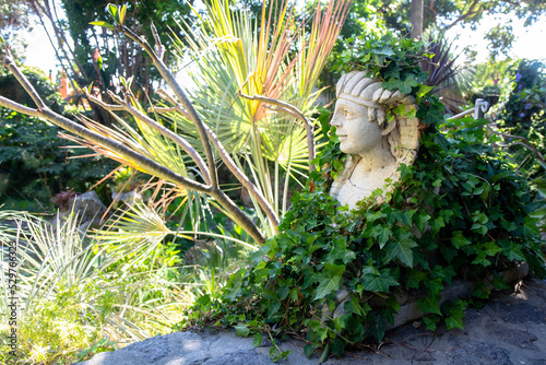 sphinx in la mortella garden ischia